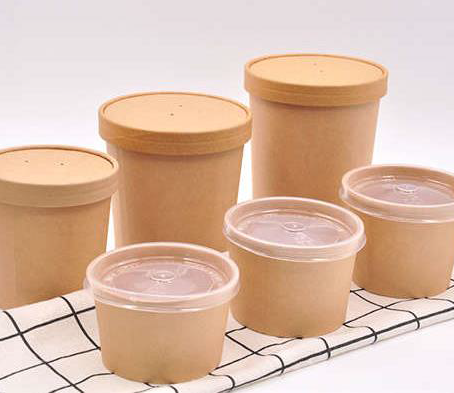 Paper soup cups and lids