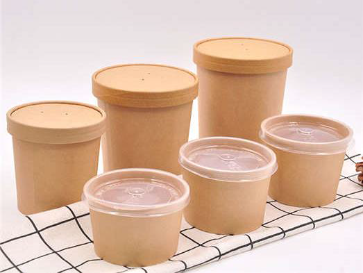 Paper soup cups and lids - Blue Lake Paper